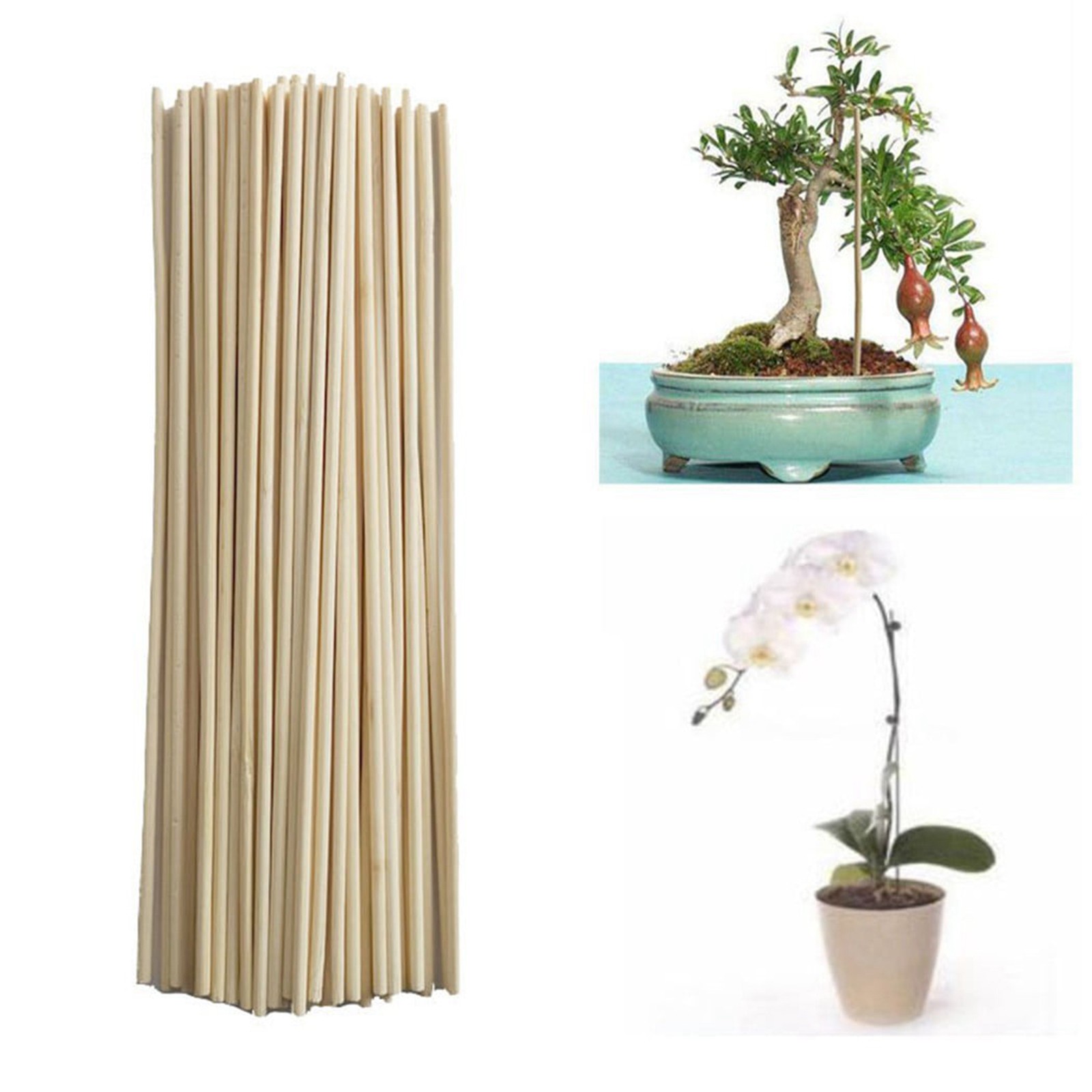 Gardening Tools Wooden - 50PCS Bambus Sticks Spalier Stakes Kit