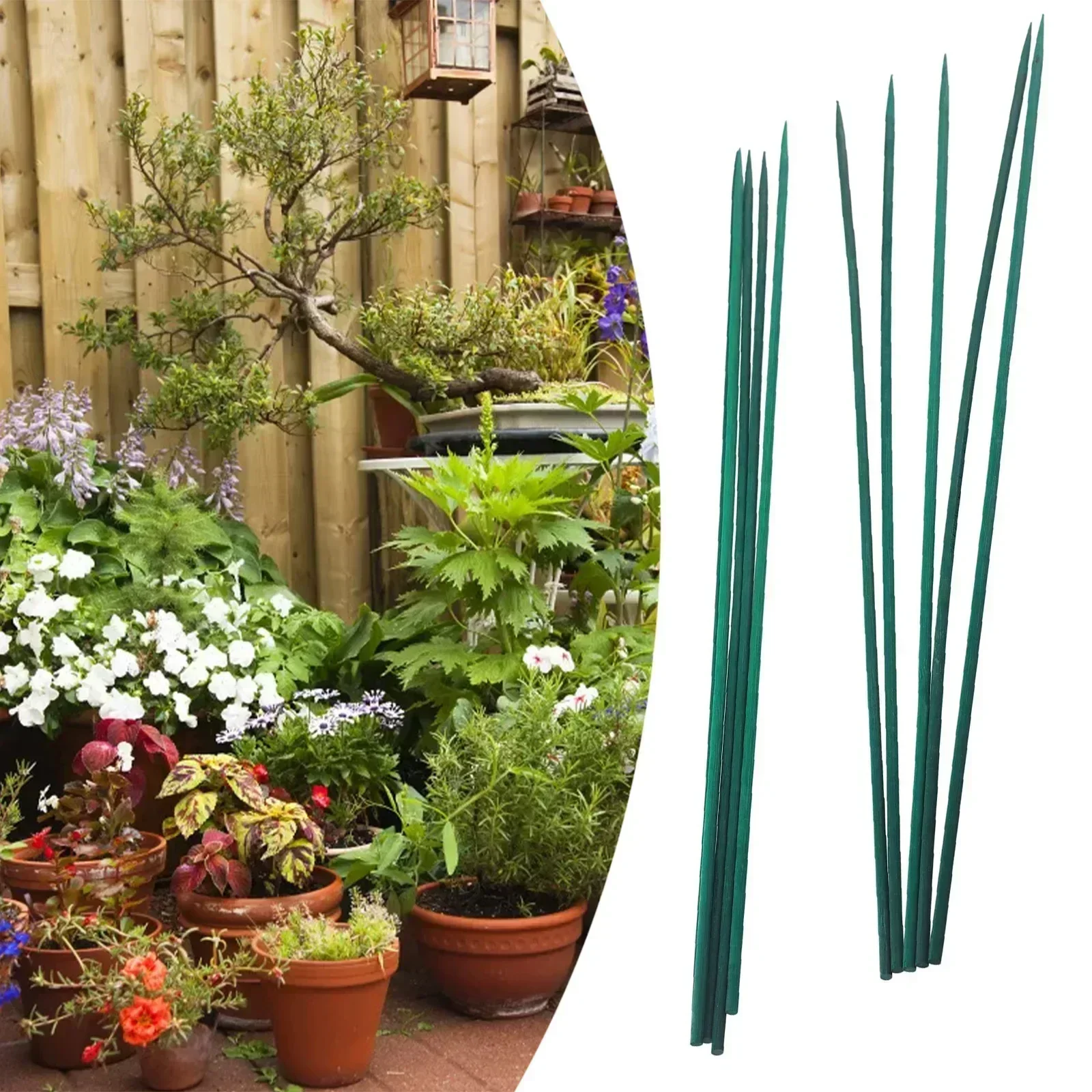 Gardening Tools Wooden - 10 Stück 40 cm Pflanzenpfahl-Set, Holzstab,