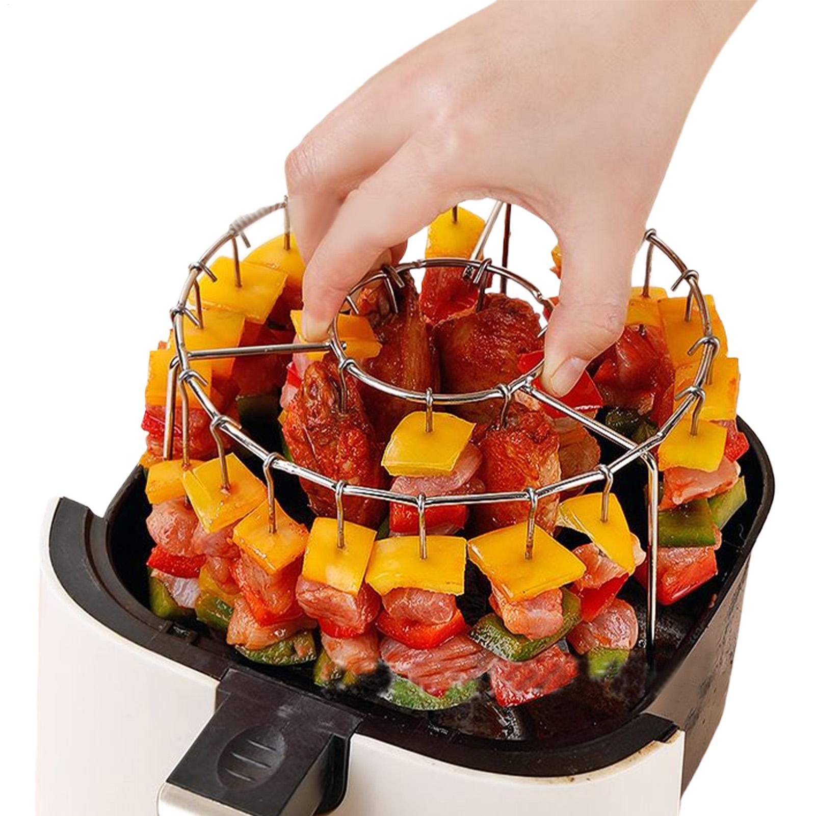 Gardening Tools Women - Heißluftfritteuse Grillrost, Grillspießhalter für Heißluftfritteuse, Grillzubehör