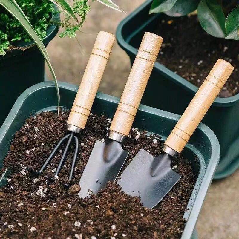 Gardening Tools Shovel - 3-teiliges Mini-Gartengeräte-Set, tragbare Schaufel mit Griffen