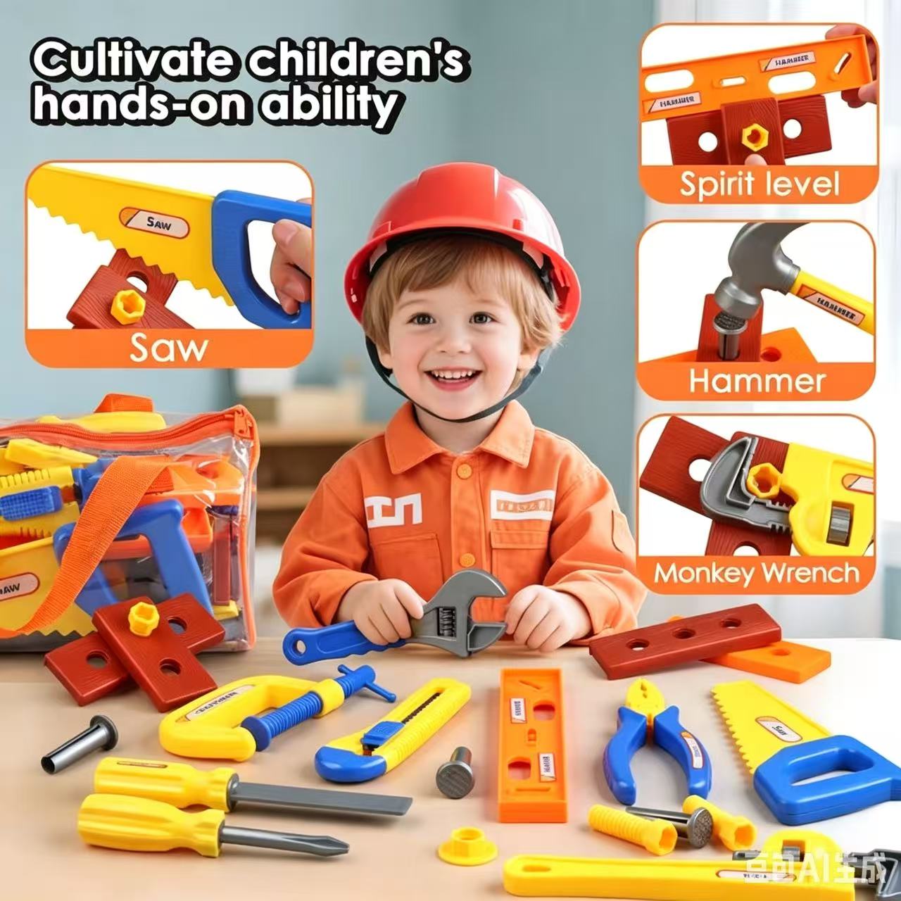 Gardening Tools For 3 Year Old - Kunststoff-Simulations-Wartungswerkzeug-Bausatz für Kinder ab 3 Jahren,