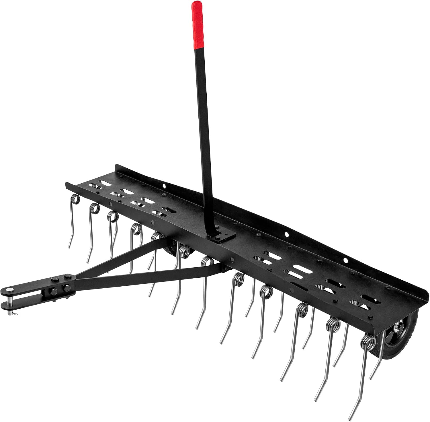 Gardening Tools Equipment - Anhängbare Rasenbelüfter-Bürste, Hochleistungs-Federstahl-Rasenbelüfter, Gartentraktor-Aufsitzrasenmäher-Gartengerät, Schwarz, 1