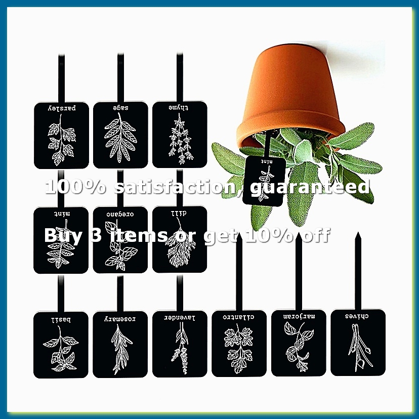 Gardening Tools Names - 24 Stück Acryl-Pflanzenetiketten, 12 Stile, Gartenmarkierungen,
