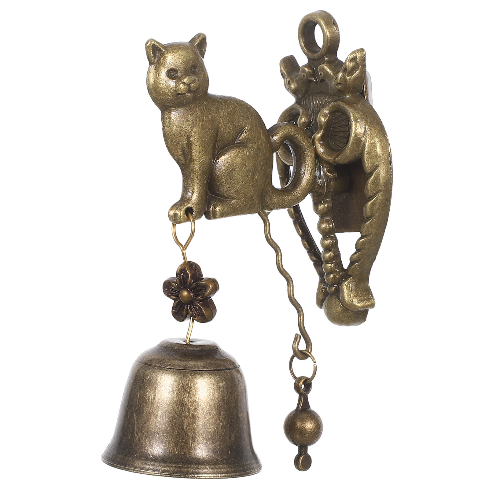 Gardening Tools Store - Vintage Metall-Katzen-Türklingel Windspiel Rustikale Hängeglocke für
