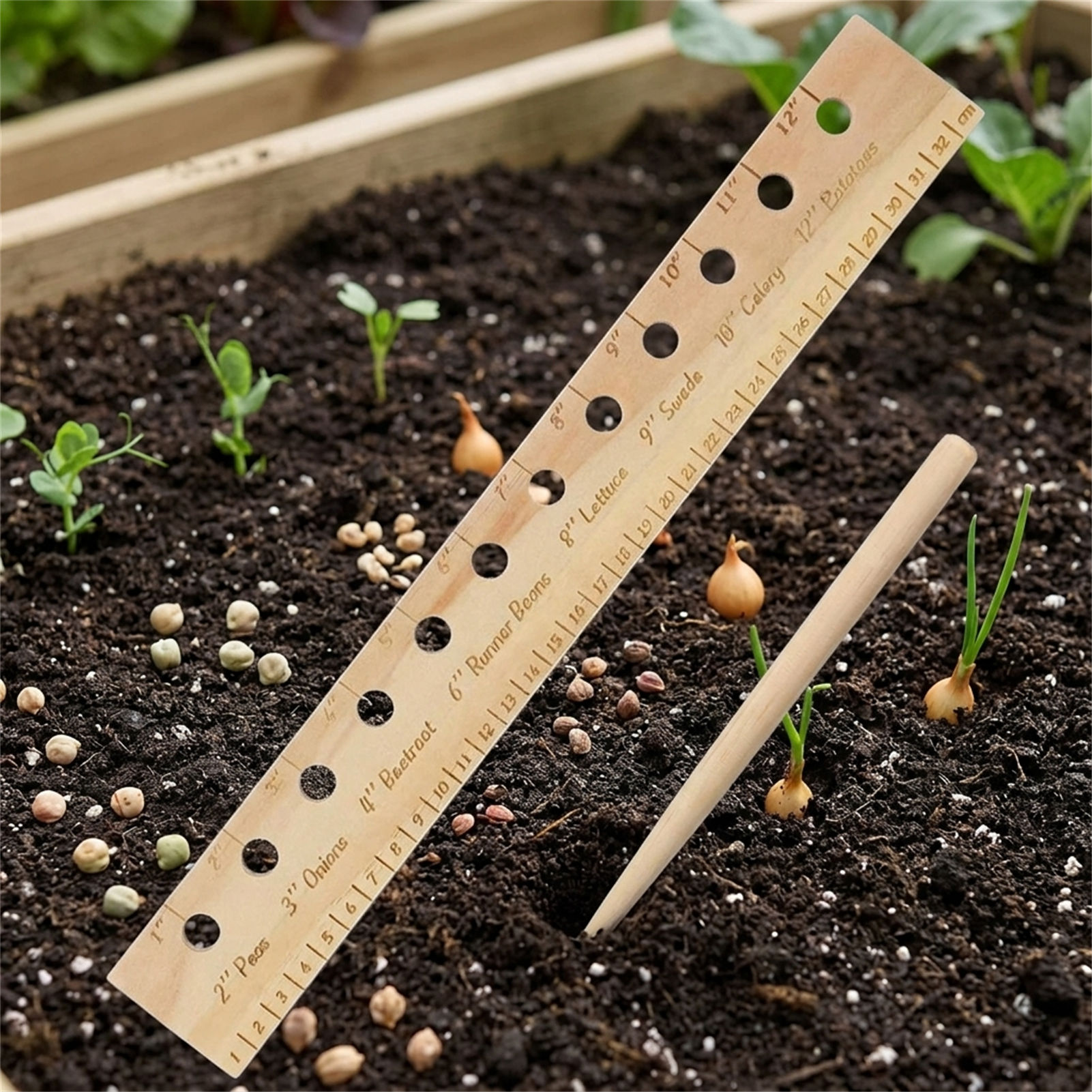Massivholz-Pflanzlineal für Ga – Gardening Tools Wooden Bewertung und Preis