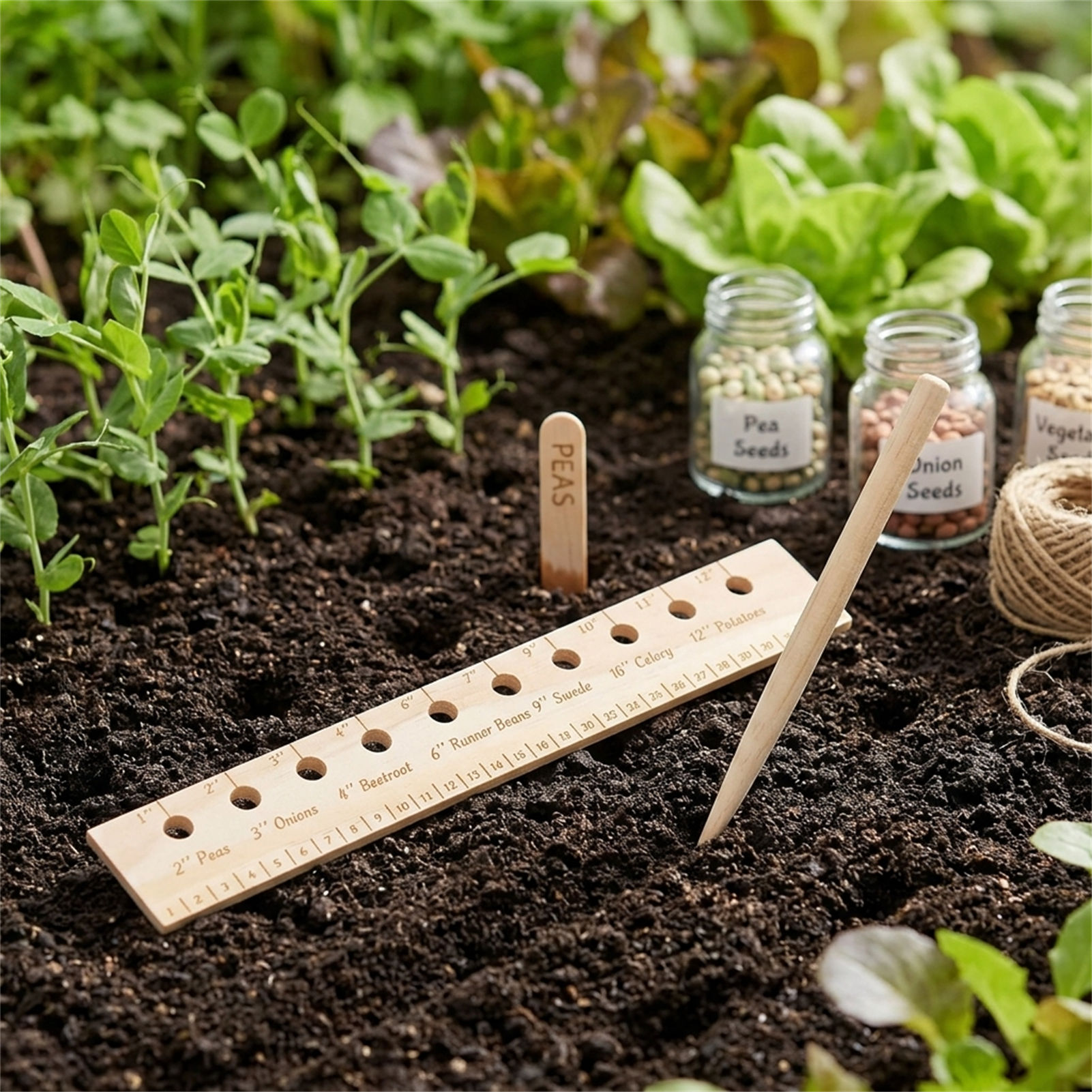 Massivholz-Pflanzlineal für Ga – Gardening Tools Wooden Bewertung und Preis